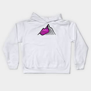 Mountain Line Art Kids Hoodie